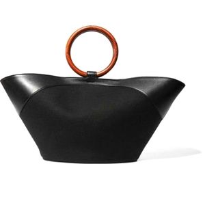 The Row "Market" Leather-trimmed Canvas Tote